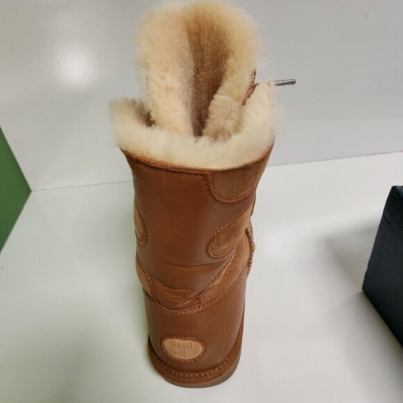 EMU Australia NIB Delegate 100% Sheepskin Boots Chestnut W11263 Size 10W - Picture 5 of 11